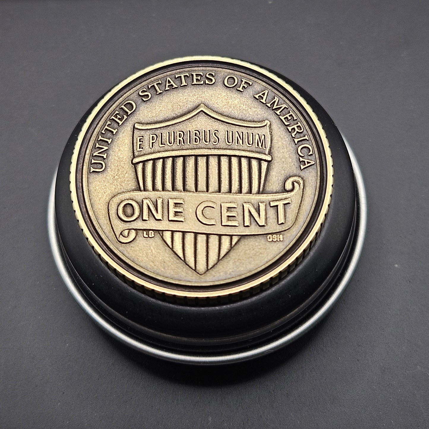 LASER ENGRAVED BRASS COIN PENNY( FRONT AND BACK)
