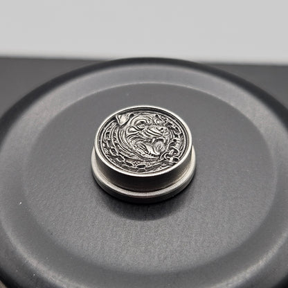 LASER ENGRAVED  BMM BUTTON, 3D PITBULL DESIGN