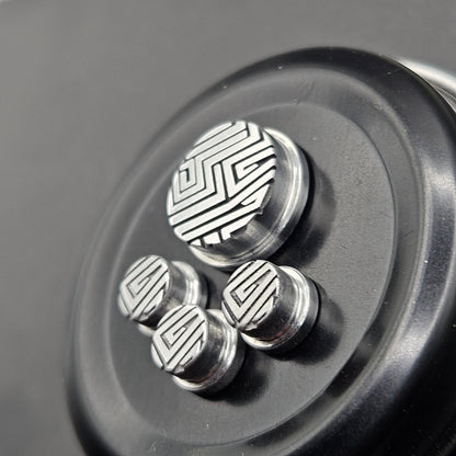 LASER ENGRAVED BMM BUTTON MAZE PATTERN FULL SET