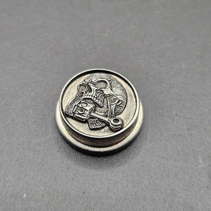 LASER ENGRAVED  BMM BUTTON, PISTON SKULL