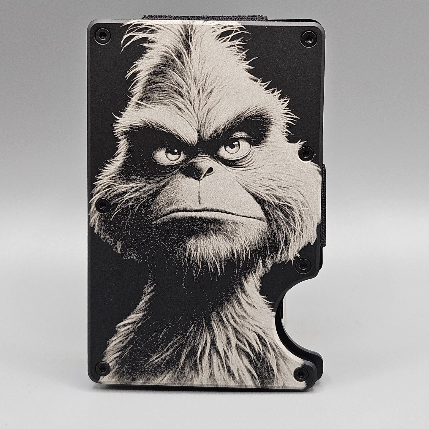 CUSTOM CERAKOTE AND 3D LASER ETCHED SLIM WALLET THE GRINCH
