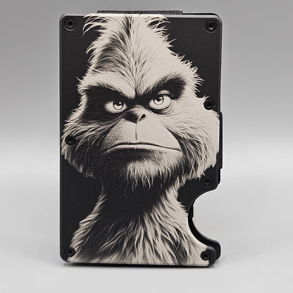 CUSTOM CERAKOTE AND 3D LASER ETCHED SLIM WALLET THE GRINCH
