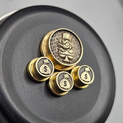 LASER ENGRAVED BMM BUTTON MONARCHY SCROOGE DESIGN (FULL SET)