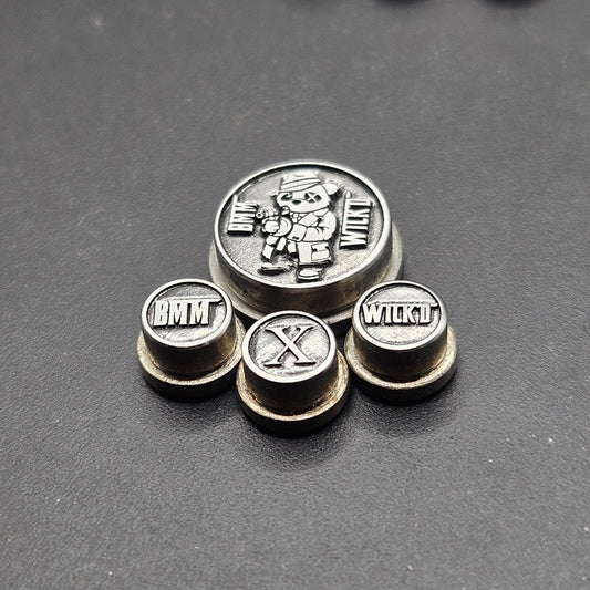 LASER ENGRAVED BMM BUTTON WICK'D/BMM DESIGN