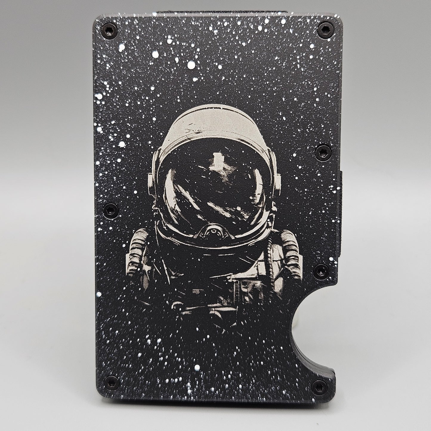 CERAKOTED AND LASER DESIGN SLIM WALLET (NASA SPACE MAN)