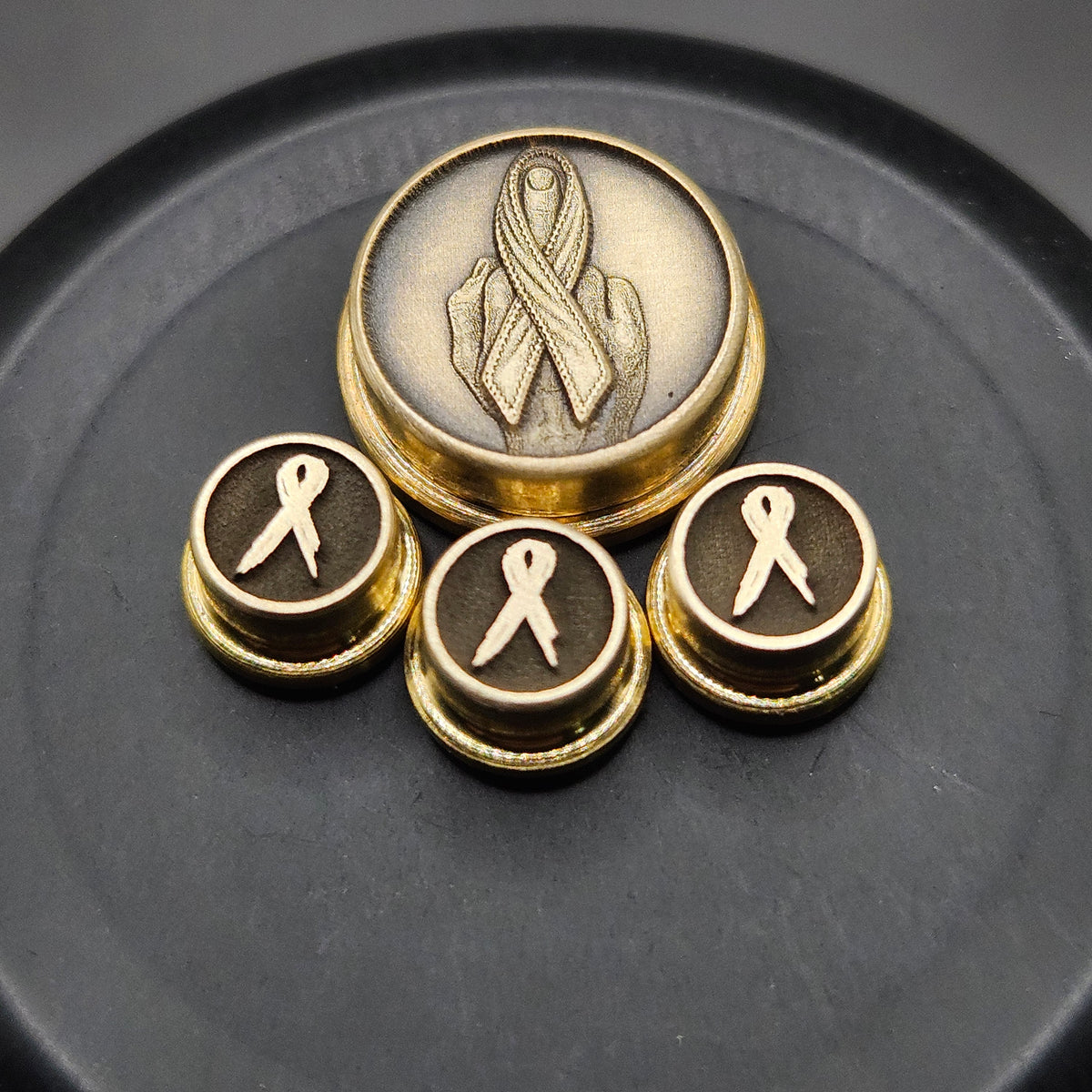 LASER ENGRAVED BMM BUTTON FU*K CANCER DESIGN(FULL SET)