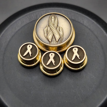 LASER ENGRAVED BMM BUTTON FU*K CANCER DESIGN(FULL SET)