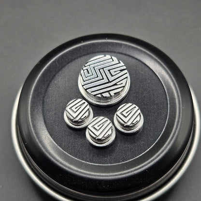 LASER ENGRAVED BMM BUTTON MAZE PATTERN FULL SET