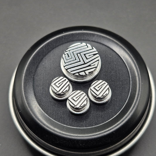 LASER ENGRAVED BMM BUTTON MAZE PATTERN FULL SET