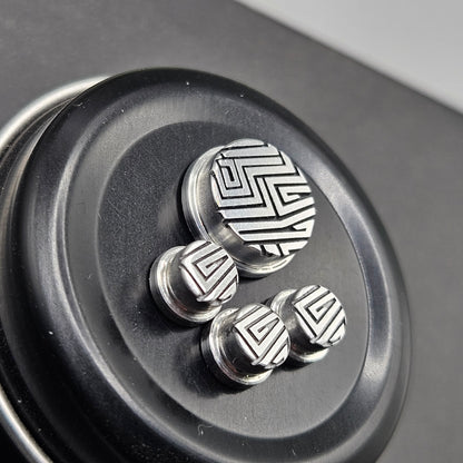 LASER ENGRAVED BMM BUTTON MAZE PATTERN FULL SET