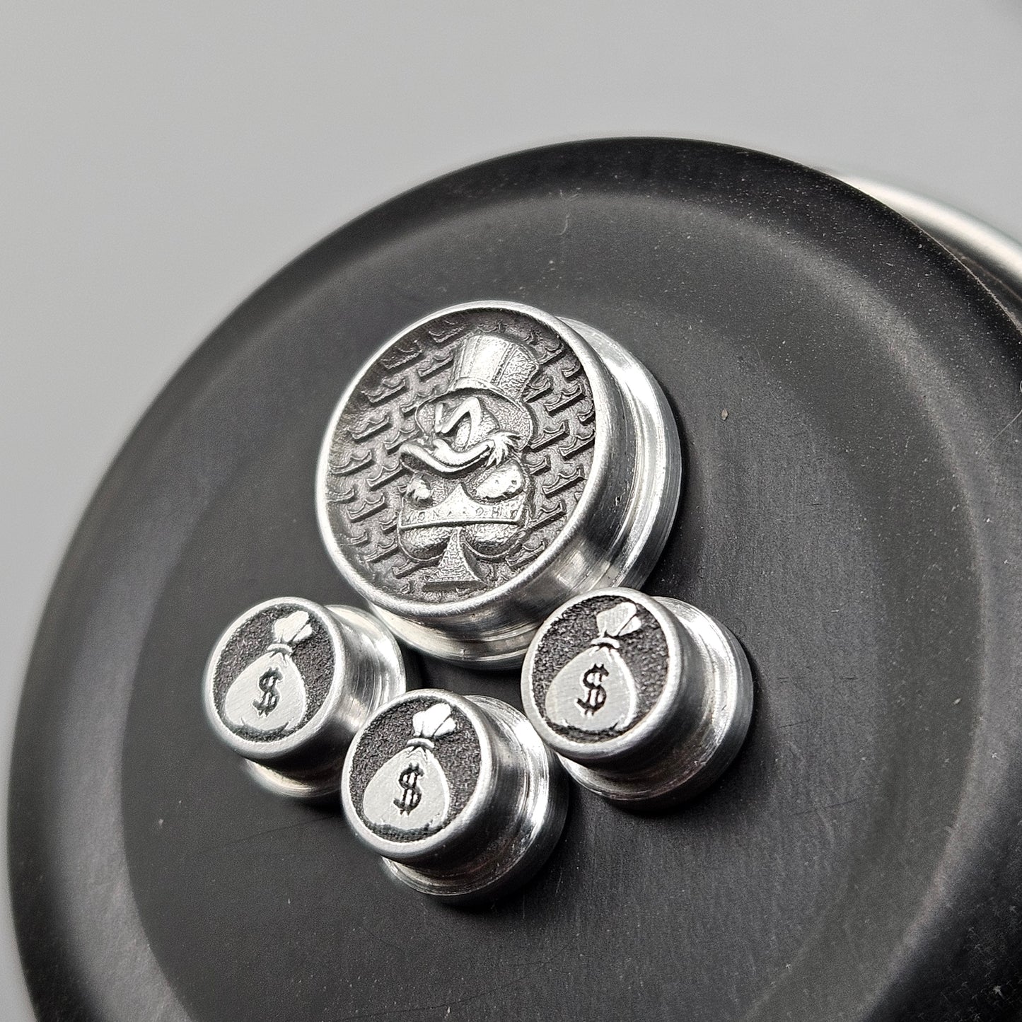 LASER ENGRAVED BMM BUTTON MONARCHY SCROOGE DESIGN (FULL SET)