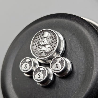 LASER ENGRAVED BMM BUTTON MONARCHY SCROOGE DESIGN (FULL SET)