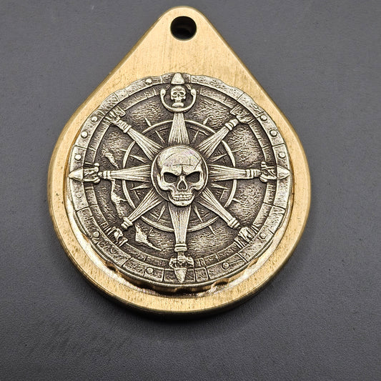 DEEP LASER ENGRAVED BRASS FIDGET KEYRING