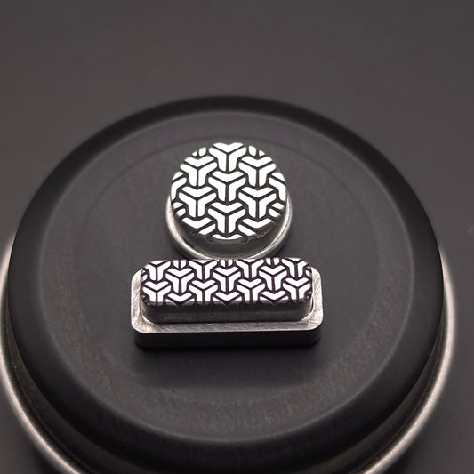 LASER ENGRAVED DELRO D60E BUTTON SET GOYARD DESIGN