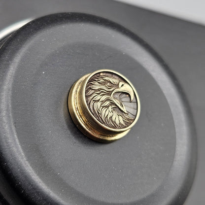 LASER ENGRAVED BRASS BMM AMERICAN EAGLE DESIGN BUTTON
