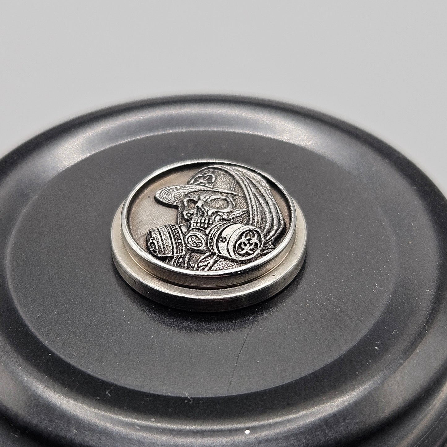 LASER ENGRAVED BILLET BOX BUTTON 3D KOTEKING SKULL