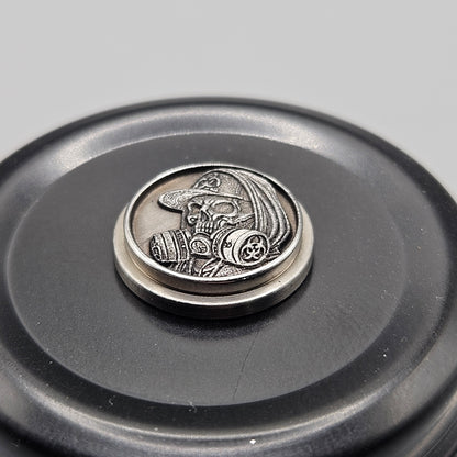 LASER ENGRAVED BILLET BOX BUTTON 3D KOTEKING SKULL