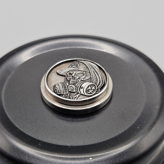 LASER ENGRAVED BILLET BOX BUTTON 3D KOTEKING SKULL