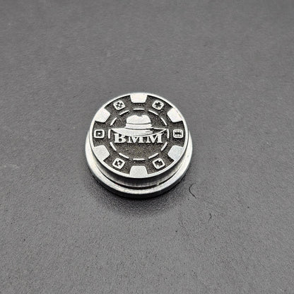 LASER ENGRAVED BMM POKER CHIP BUTTON