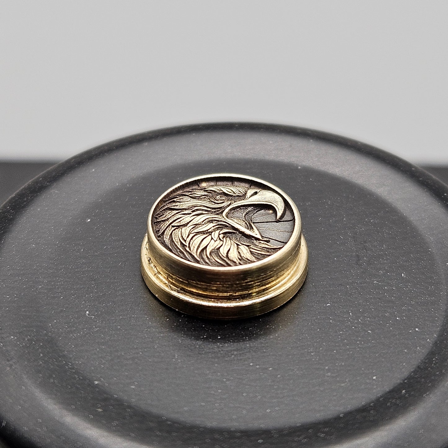 LASER ENGRAVED BRASS BMM AMERICAN EAGLE DESIGN BUTTON