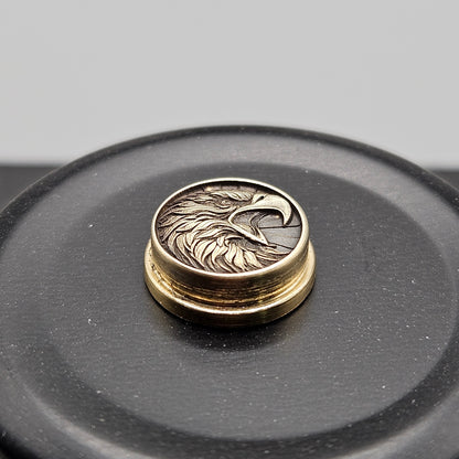 LASER ENGRAVED BRASS BMM AMERICAN EAGLE DESIGN BUTTON