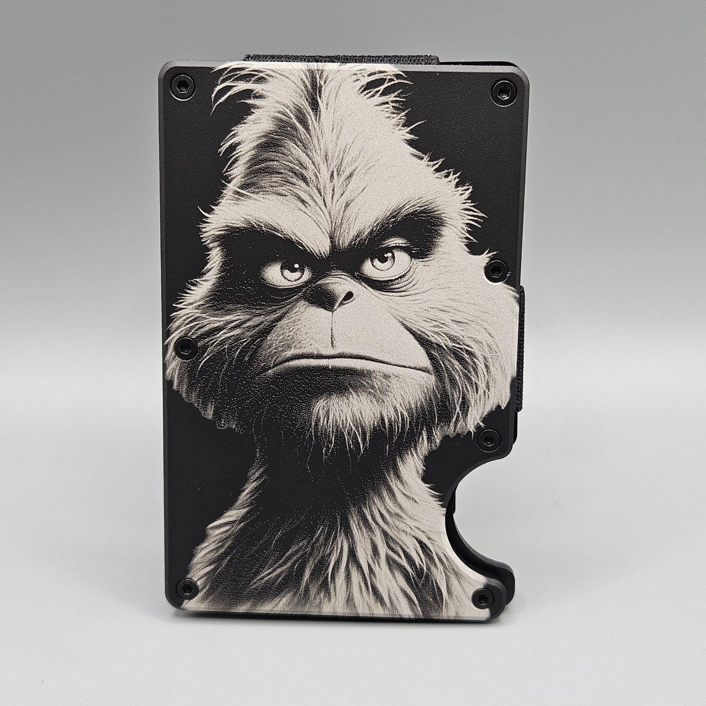 CUSTOM CERAKOTE AND 3D LASER ETCHED SLIM WALLET THE GRINCH