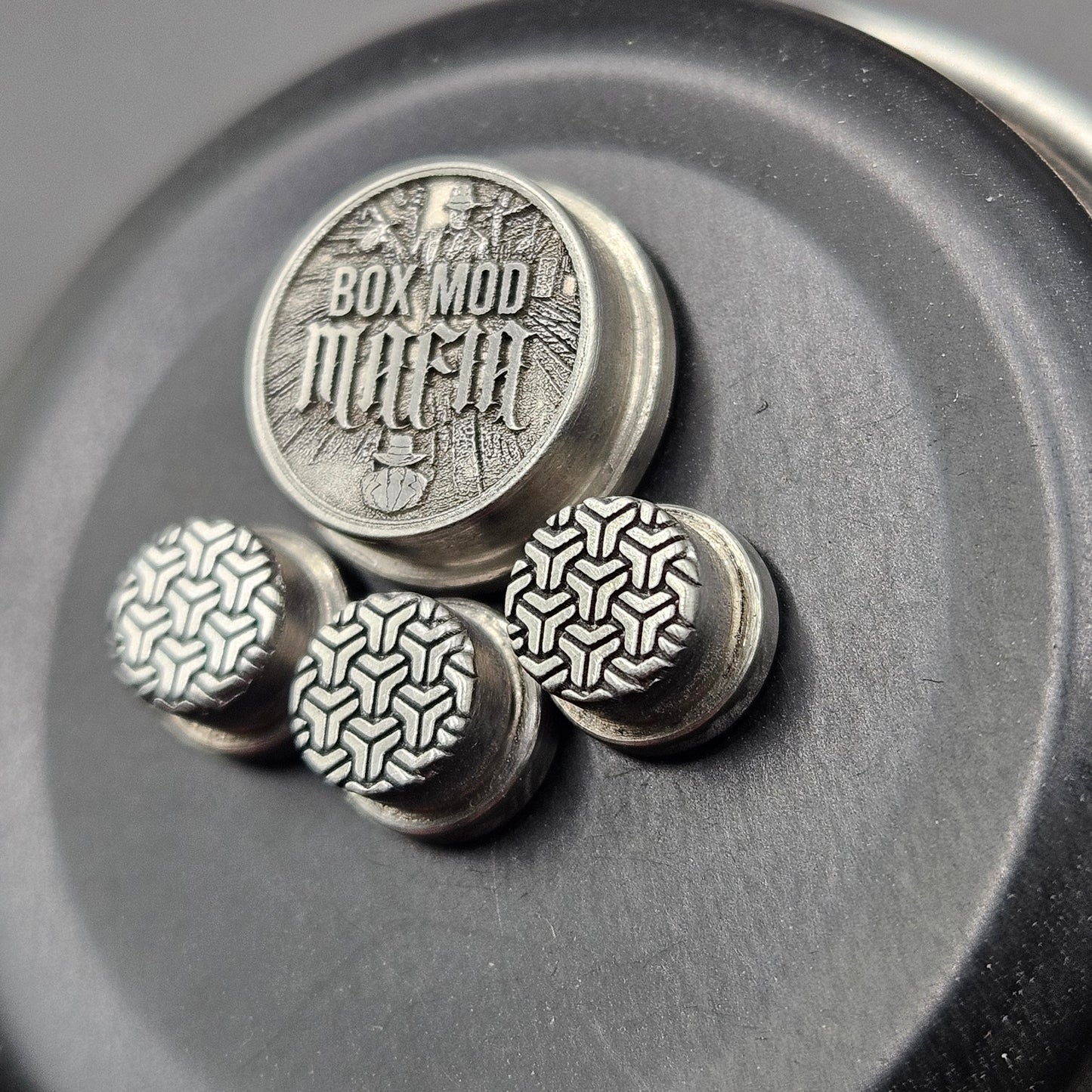LASER ENGRAVED BOX MOD MAFIA DESIGN WITH GOYARD PATTERN (FULL SET)
