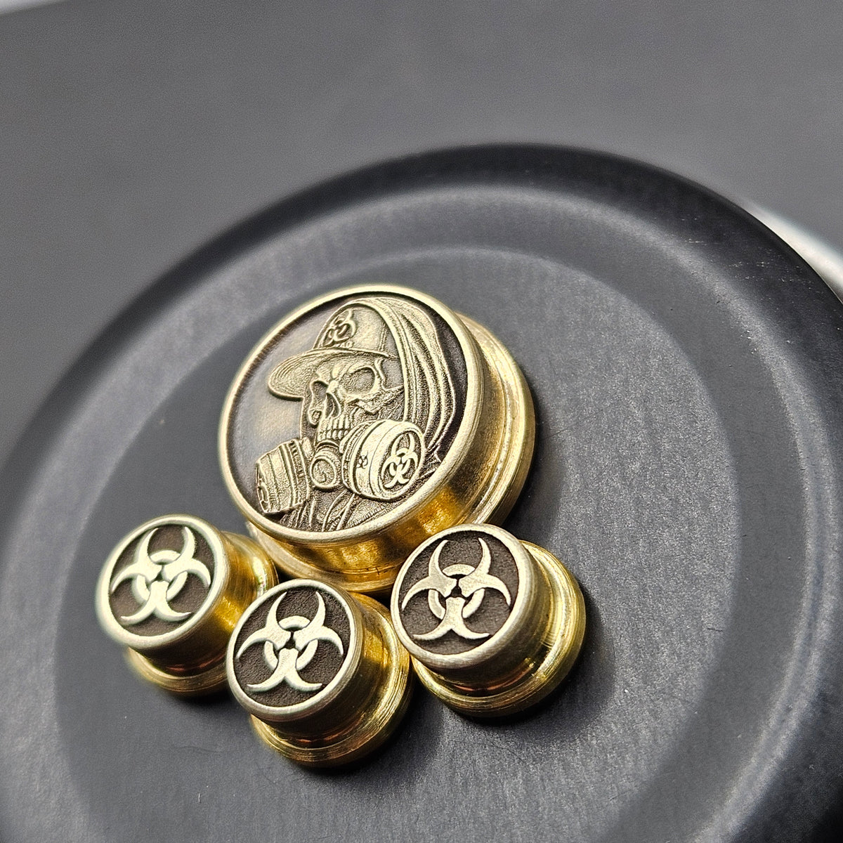 LASER ENGRAVED BMM BUTTON BIO HAZARD DESIGN (FULL SET)
