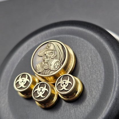 LASER ENGRAVED BMM BUTTON BIO HAZARD DESIGN (FULL SET)