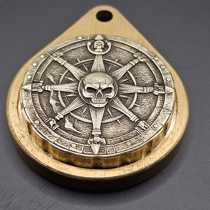 DEEP LASER ENGRAVED BRASS FIDGET KEYRING