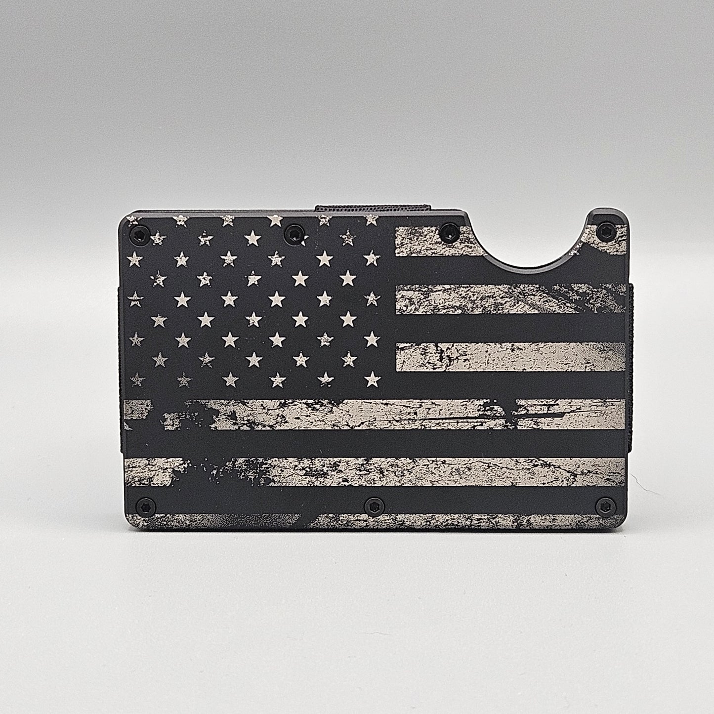 CUSTOM COATED SLIM WALLET (DISTRESSED AMERICAN FLAG)