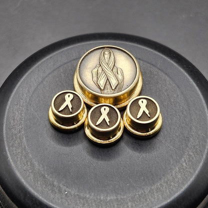 LASER ENGRAVED BMM BUTTON FU*K CANCER DESIGN(FULL SET)