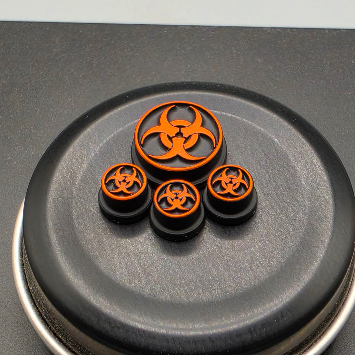 LASER ENGRAVED BMM BUTTON BIO HAZARD DESIGN (FULL SET)
