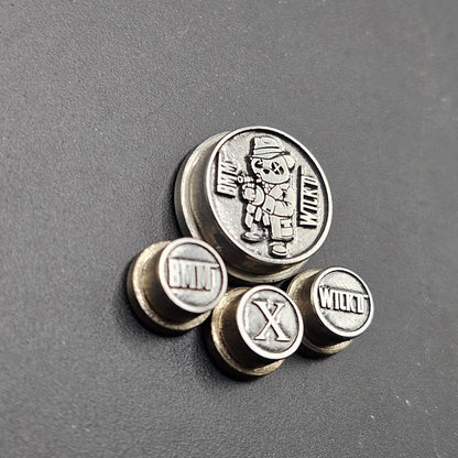 LASER ENGRAVED BMM BUTTON WICK'D/BMM DESIGN