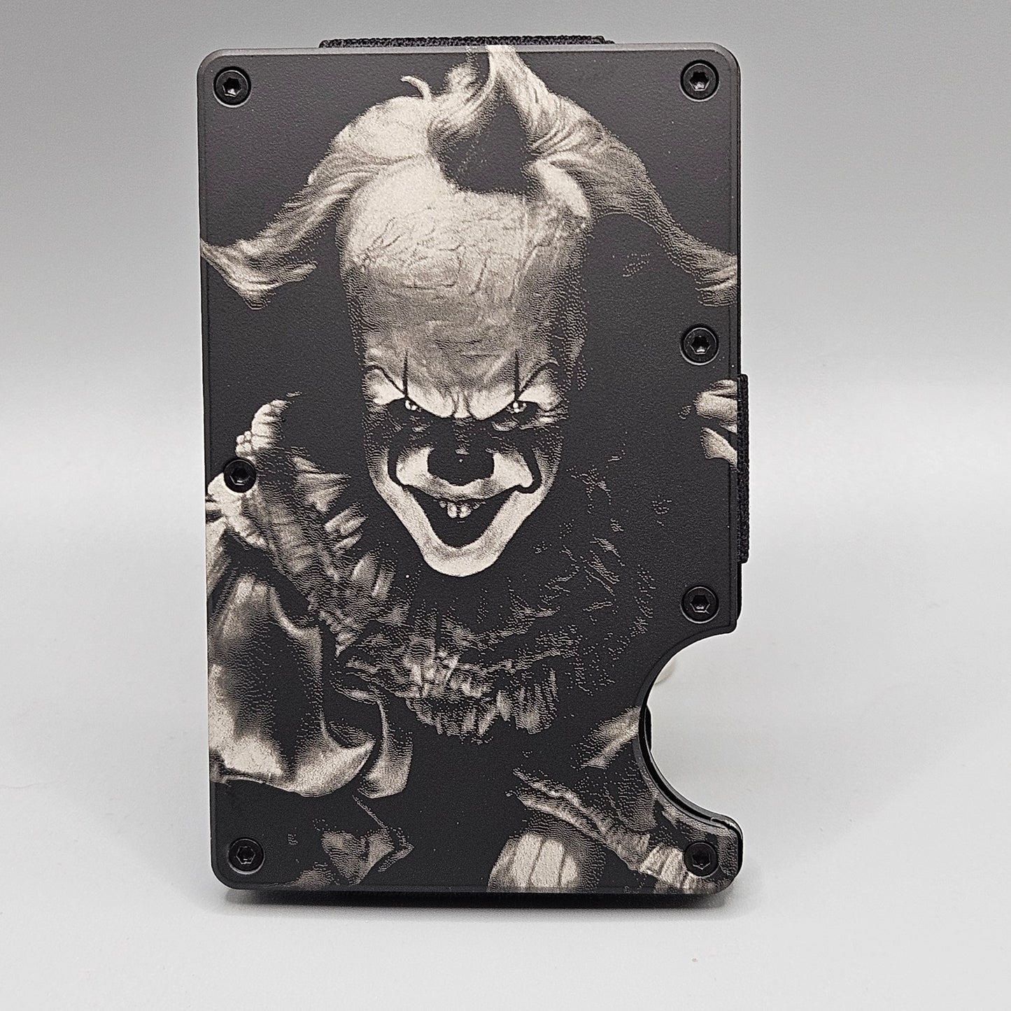 CUSTOM CERAKOTE AND LASER ETCHED SLIM WALLET PENNYWISE