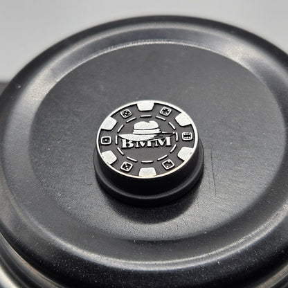 LASER ENGRAVED BMM POKER CHIP BUTTON