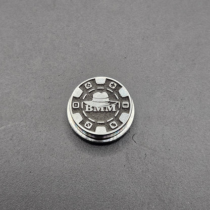 LASER ENGRAVED BMM POKER CHIP BUTTON