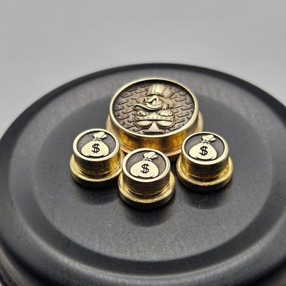 LASER ENGRAVED BMM BUTTON MONARCHY SCROOGE DESIGN (FULL SET)