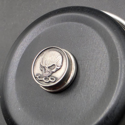 LASER ENGRAVED BMM BUTTON SKULL WITH BRASS KNUCKLES DESIGN