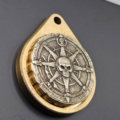DEEP LASER ENGRAVED BRASS FIDGET KEYRING