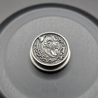 LASER ENGRAVED  BMM BUTTON, 3D PITBULL DESIGN