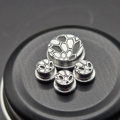 LASER ENGRAVED BMM BUTTON KRYPTEK PATTERN FULL SET