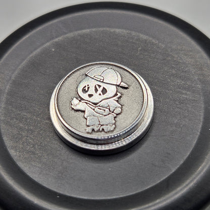 LASER ENGRAVED BILLET BOX BUTTON 3D WICKD BOY