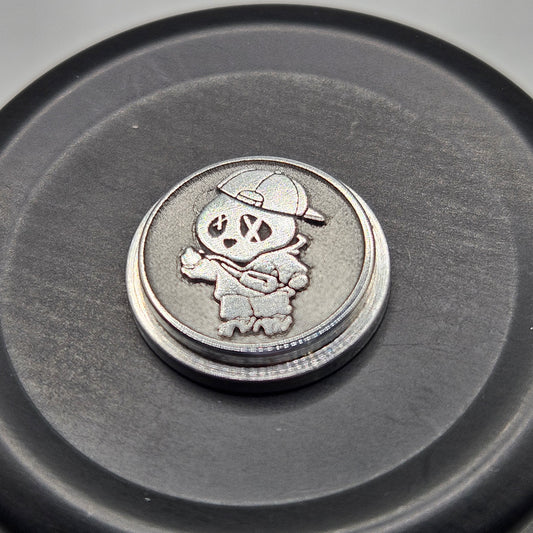 LASER ENGRAVED BILLET BOX BUTTON 3D WICKD BOY