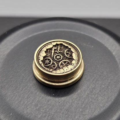 LASER ENGRAVED  BMM BUTTON, 3D STEAM PUNK DESIGN