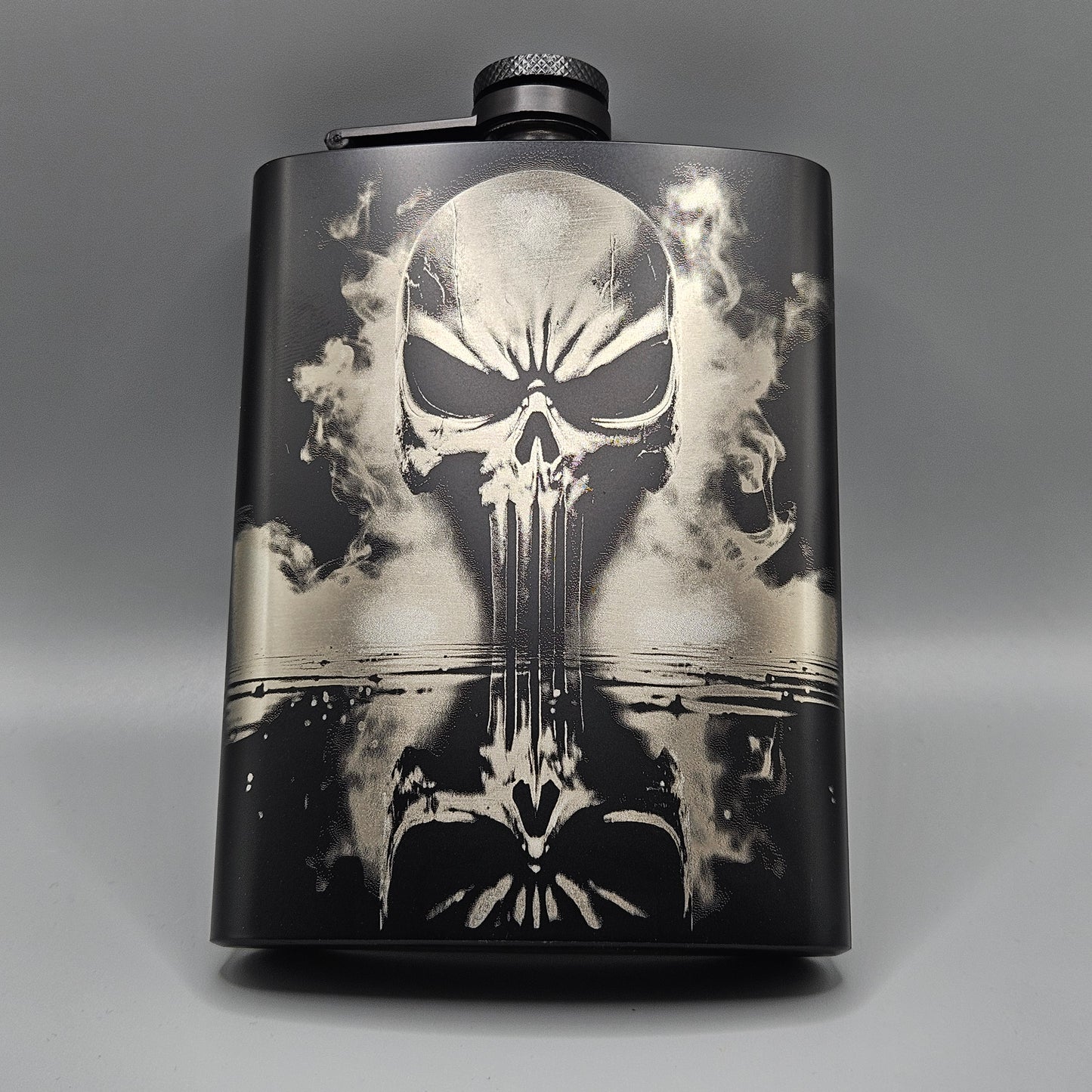 Laser Etched Flask Punisher Mirage
