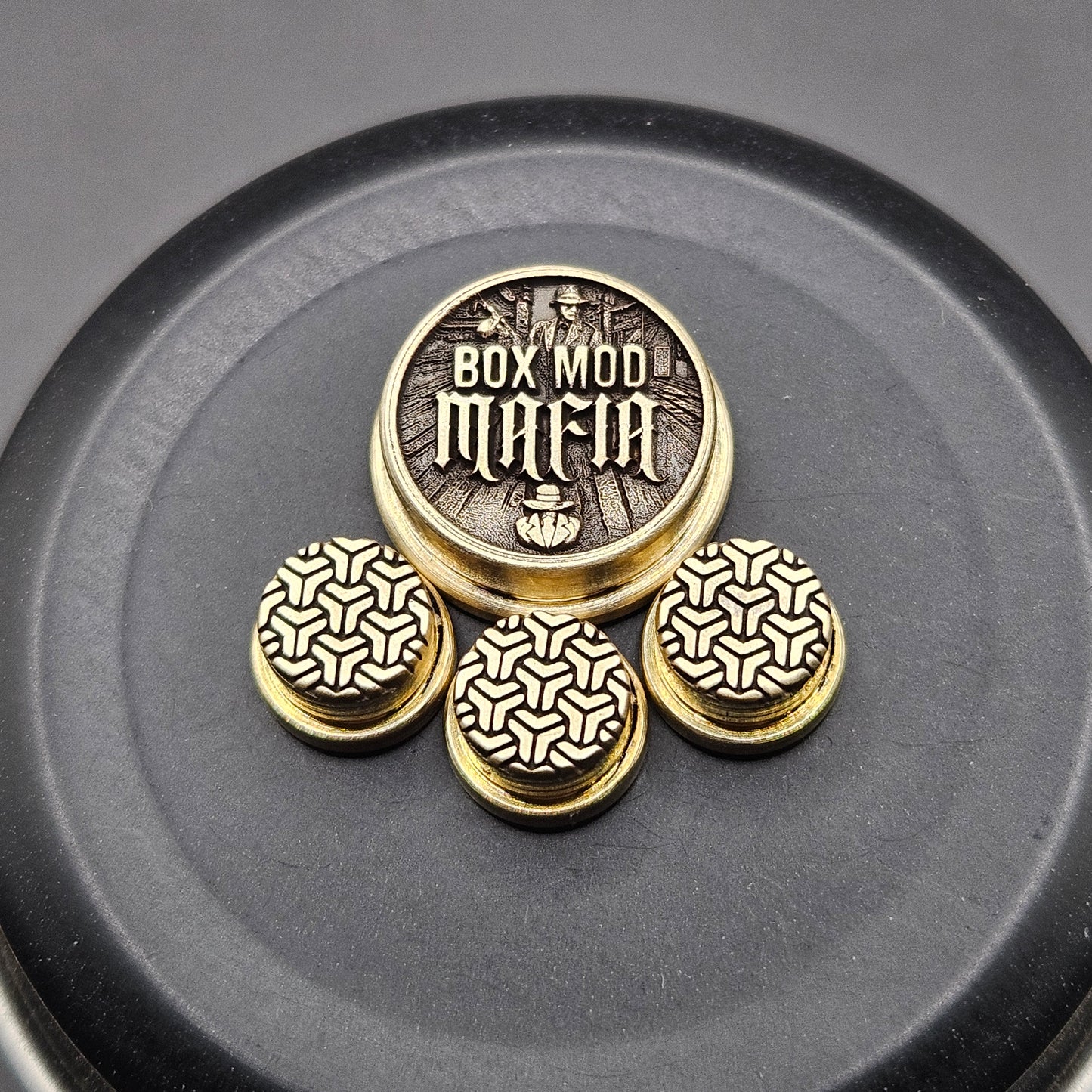 LASER ENGRAVED BOX MOD MAFIA DESIGN WITH GOYARD PATTERN (FULL SET)