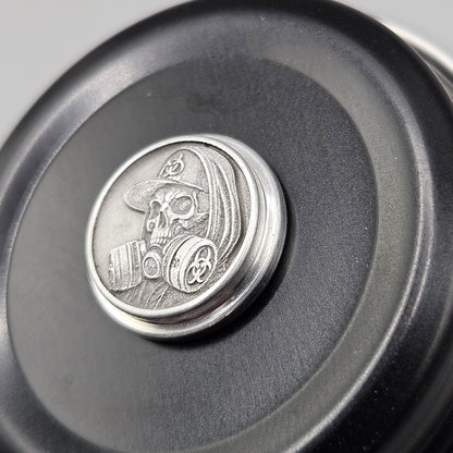 LASER ENGRAVED BILLET BOX BUTTON 3D KOTEKING SKULL
