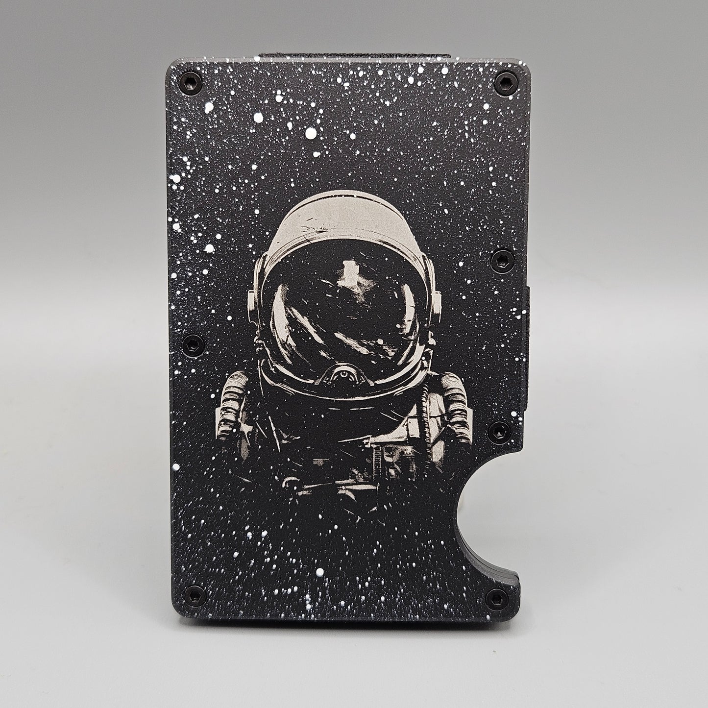 CERAKOTED AND LASER DESIGN SLIM WALLET (NASA SPACE MAN)
