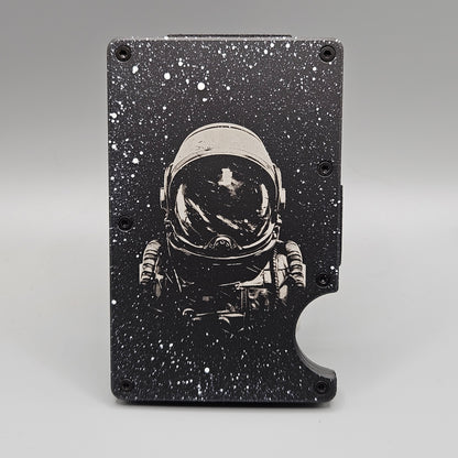 CERAKOTED AND LASER DESIGN SLIM WALLET (NASA SPACE MAN)